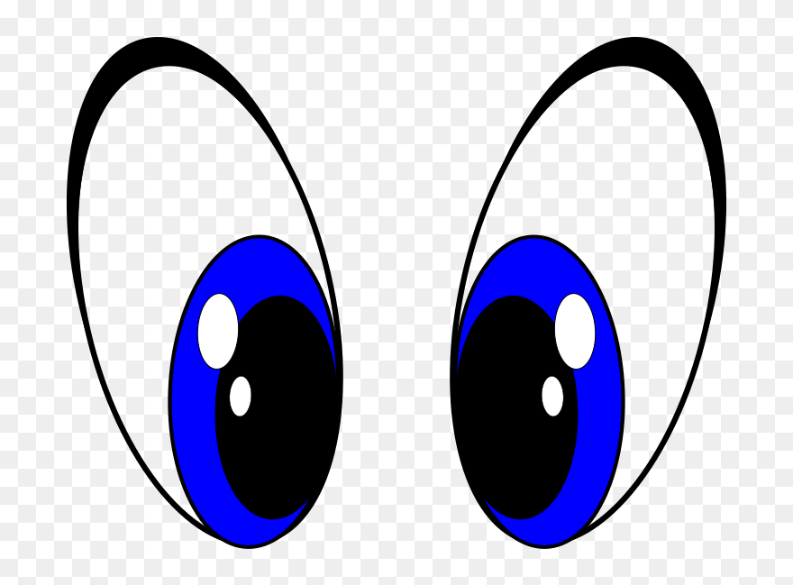 Eye Cartoon Clip Art - Cute Blue Cartoon Eyes - Png Download