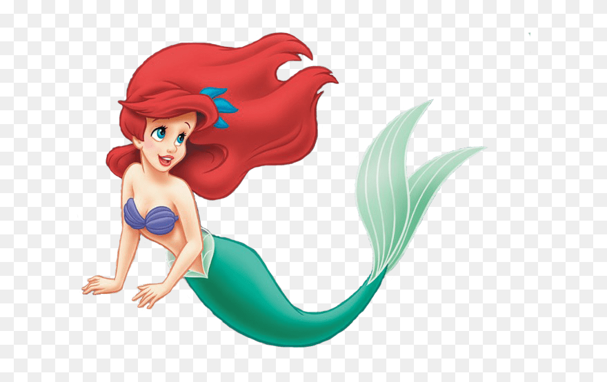 Transparent Mermaid Swimming Clipart - Ariel Png