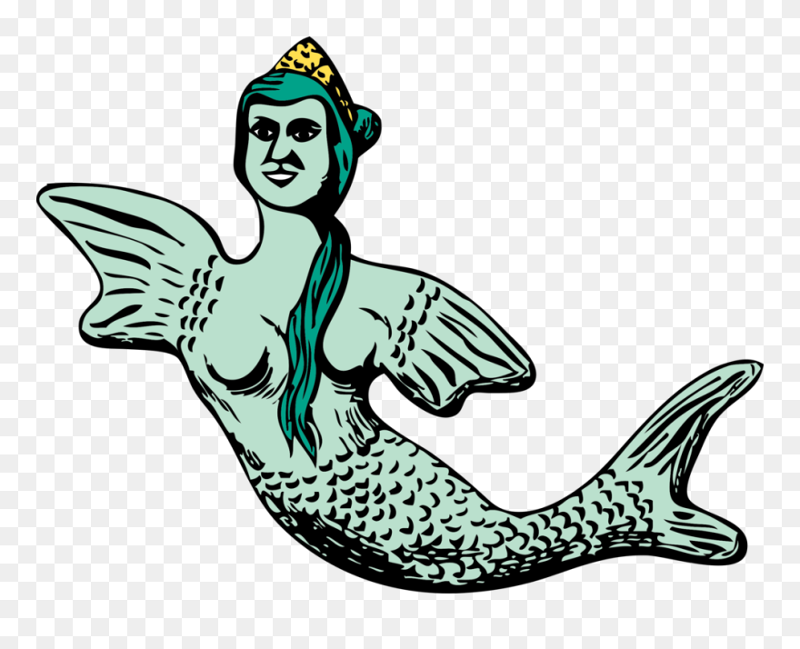 Art,fish,beak - Mermaid With A Fish Tail Clipart
