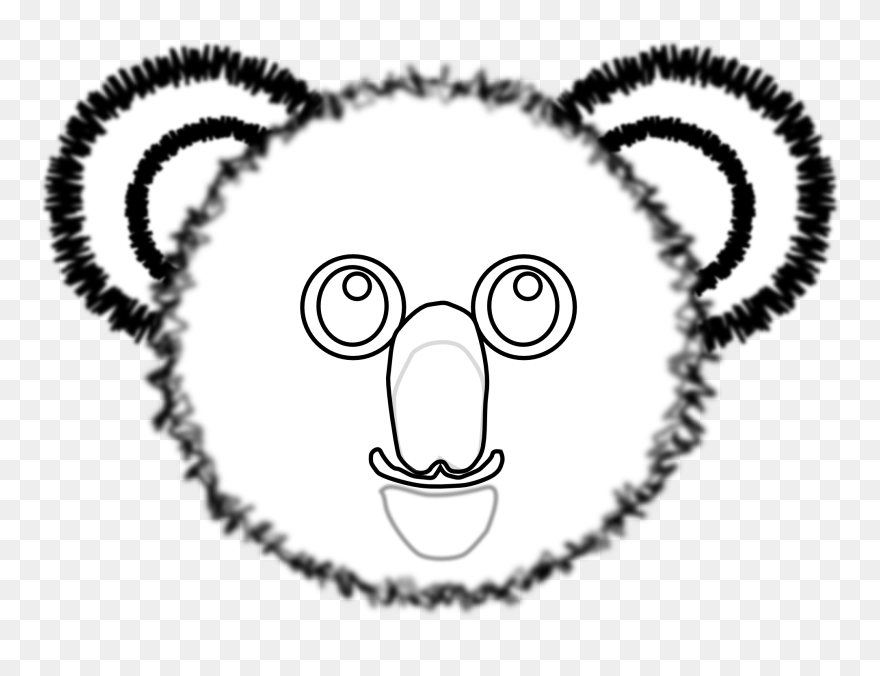 Christmas Dog Clipart Black And White Graphic Royalty - Koala Bear Black And White Clipart - Png Download