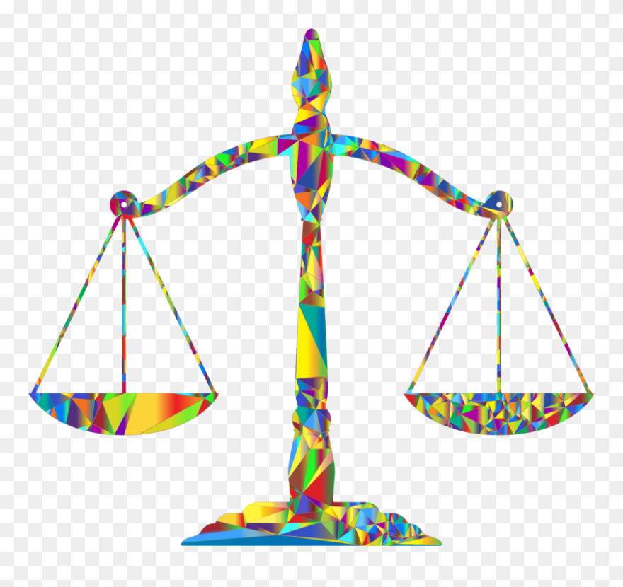Triangle,area,body Jewelry - Scales Of Justice Rainbow Clipart