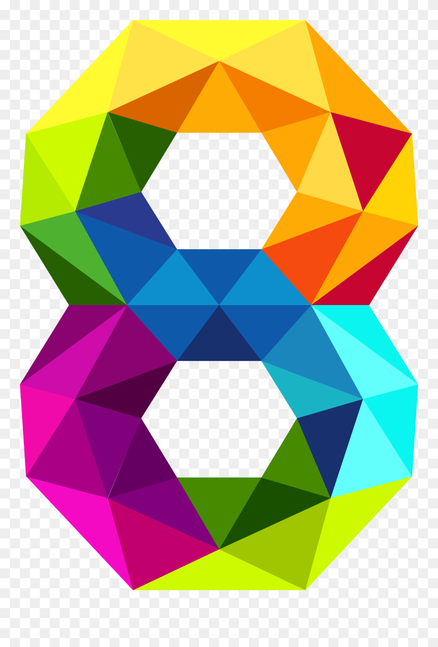 Triangular Clipart Triangle Sandwich - Colourful Numbers Png Transparent Png