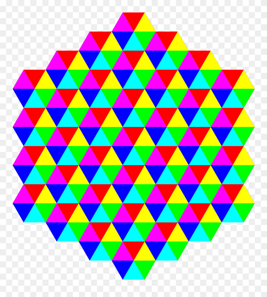 Hexagonal Triangle Tessellation Svg Clip Arts - Tessellation Triangle - Png Download