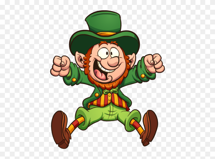 Transparent Leprechaun Saint Patrick S Day Clover Plant - Transparent Background Leprechaun Png Clipart