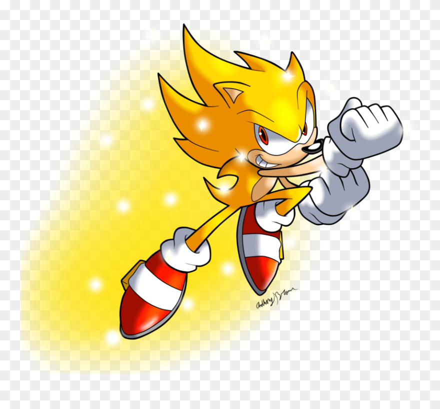 Supersonic The Hedgehog Clipart Google Search Birthday - Super Sonic Sonic The Hedgehog Drawing - Png Download