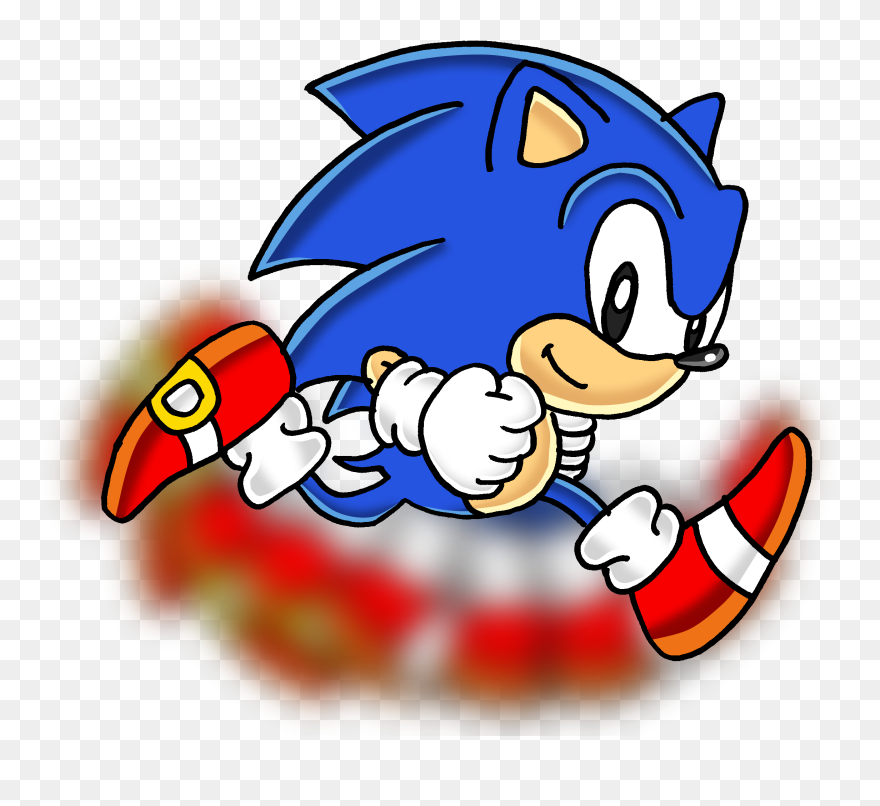 Sonic The Hedgehog Running - Sonic The Hedgehog Classic Sonic Run Clipart