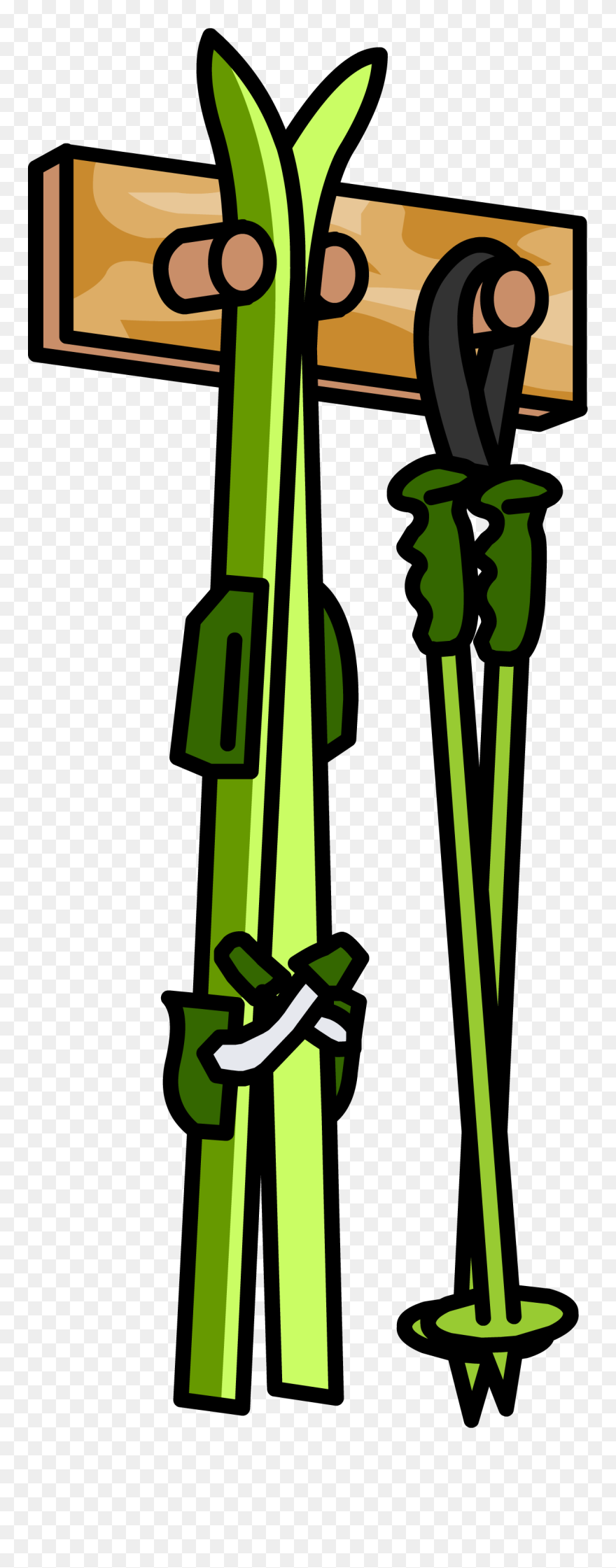 Club Penguin Wiki - Ski Rack Cartoon Clipart