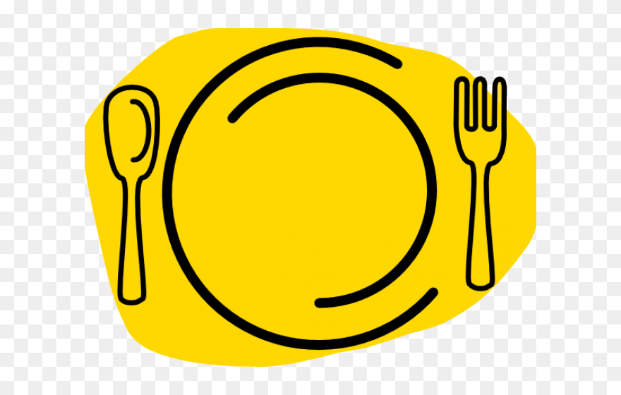 Dinner Clipart Team Dinner - Plate And Fork Clipart - Png Download