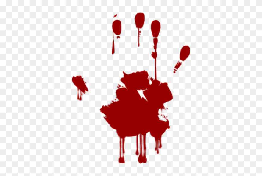 #hands #hand #blood #dead #red #splatter #icicles #sticker - Blood Hand Mark Png Clipart