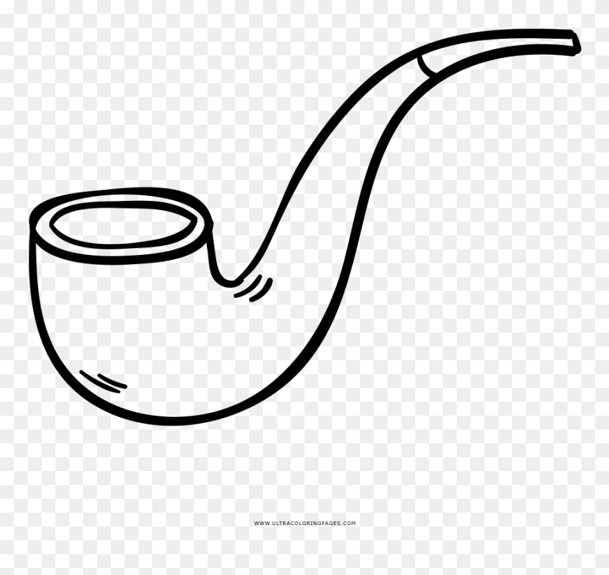Tobacco Pipe Coloring Page - Pipe Coloring Page Clipart
