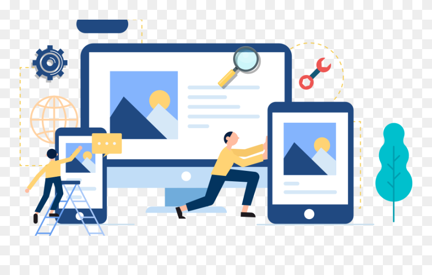 Web Development Service - Responsive Website Design Benefits Clipart