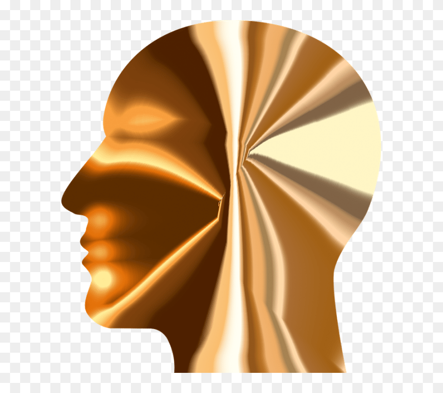 Male Model Gold Silhouette Clipart