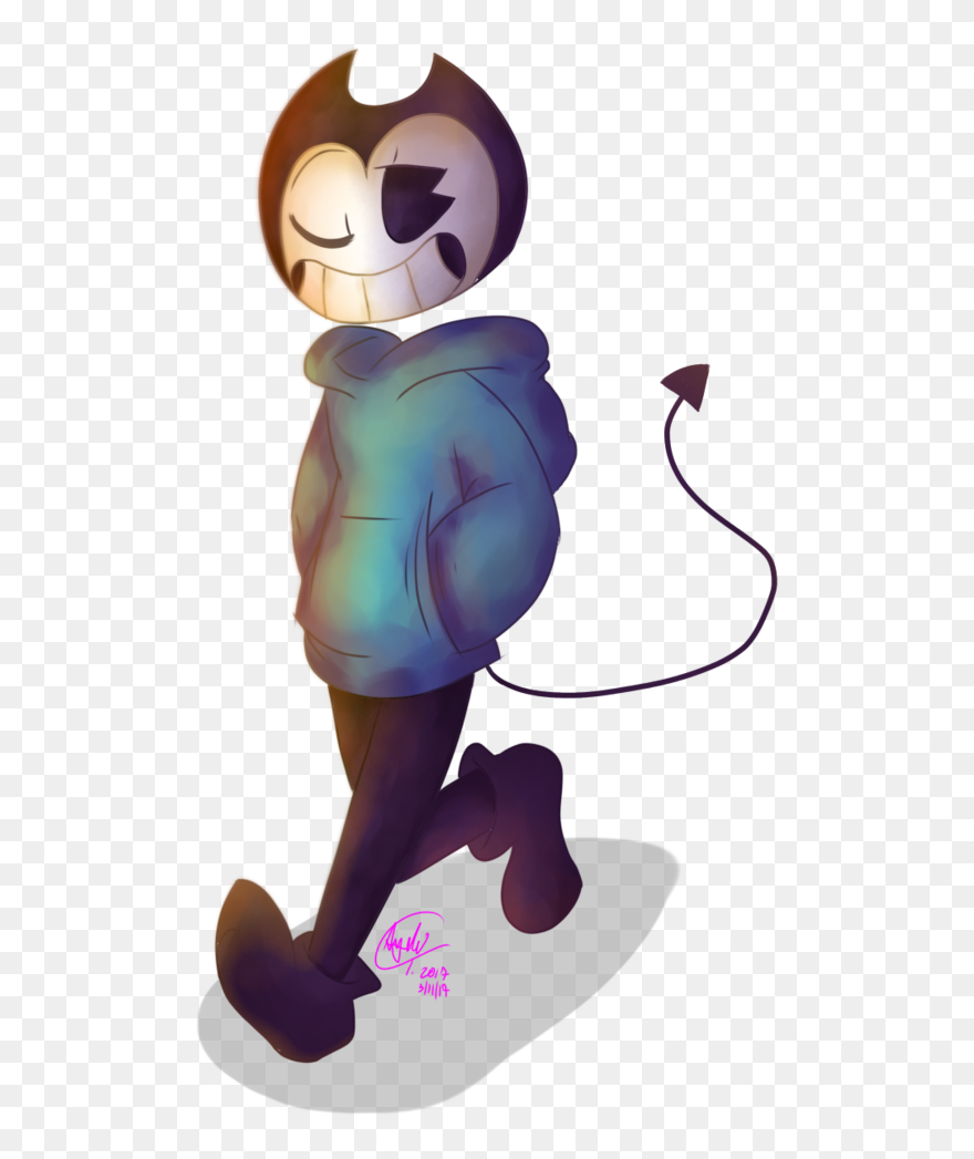 Hoodie Clipart Cartoon Hoodie - Bendy Wearing A Hoodie - Png Download