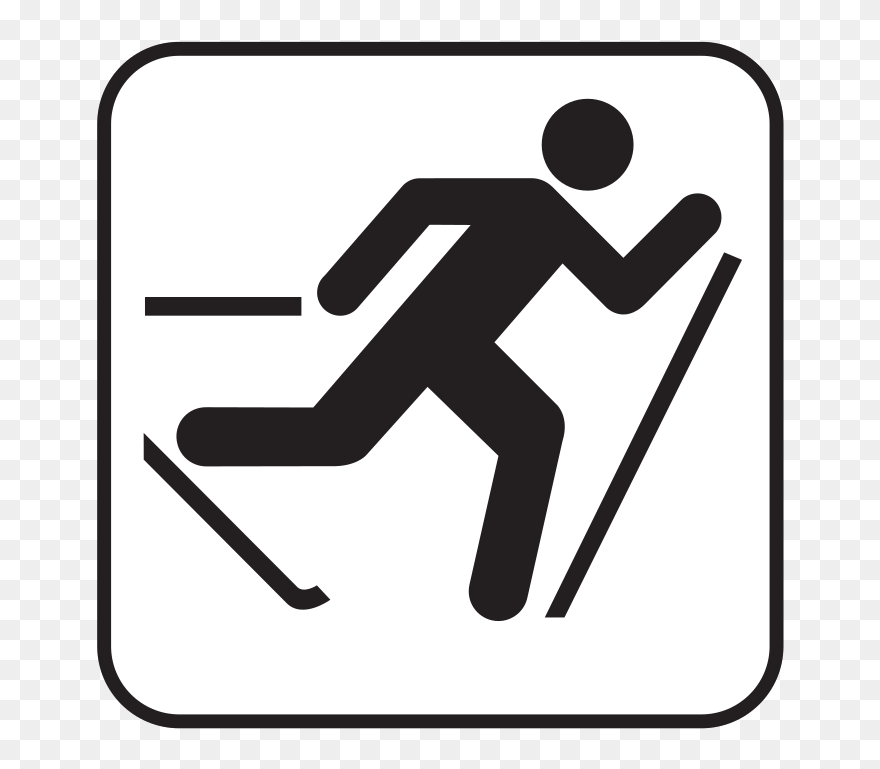 Cross Country Skiing Icon Clipart