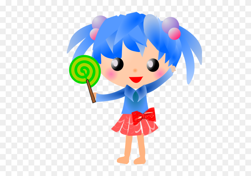 Language Clipart Animated - Candy Girl Cartoon Png Transparent Png