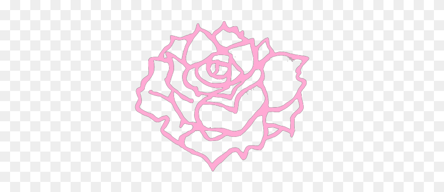 Pink Full Bloom Png Images - Rose Clip Art Black And White Transparent Png