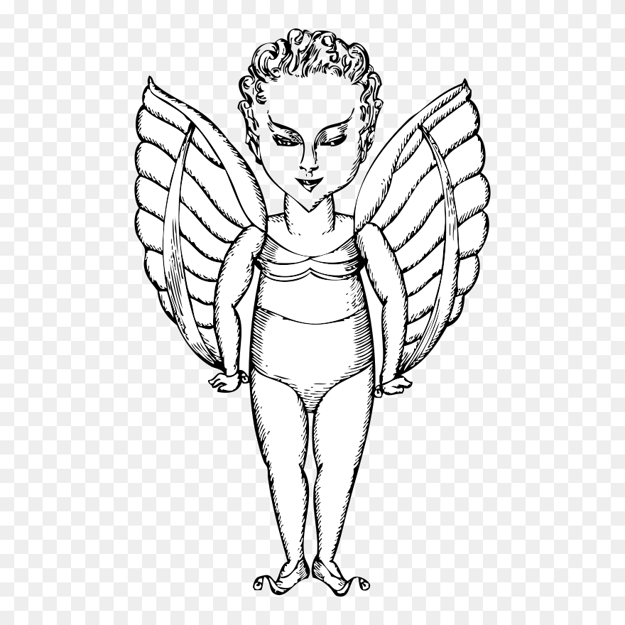 Winged One Clip Art - Engel Zum Ausmalen - Png Download