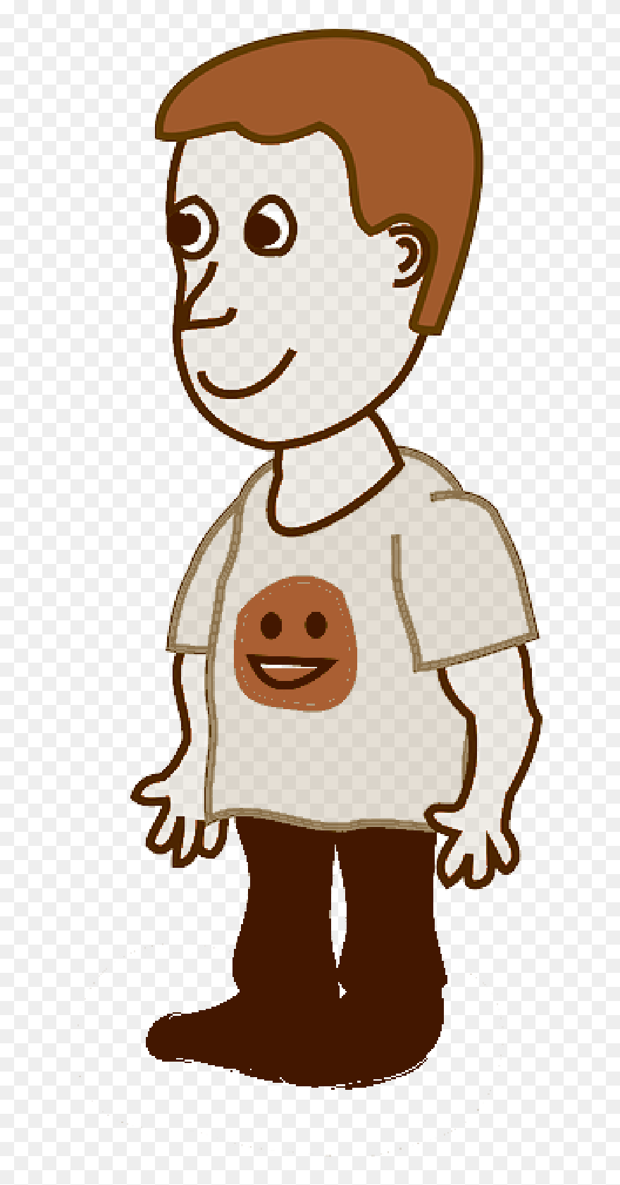 Boy, Kid, Character, Human, Cartoon, Stand, Comic - Cartoon Man With Ponytail Clipart