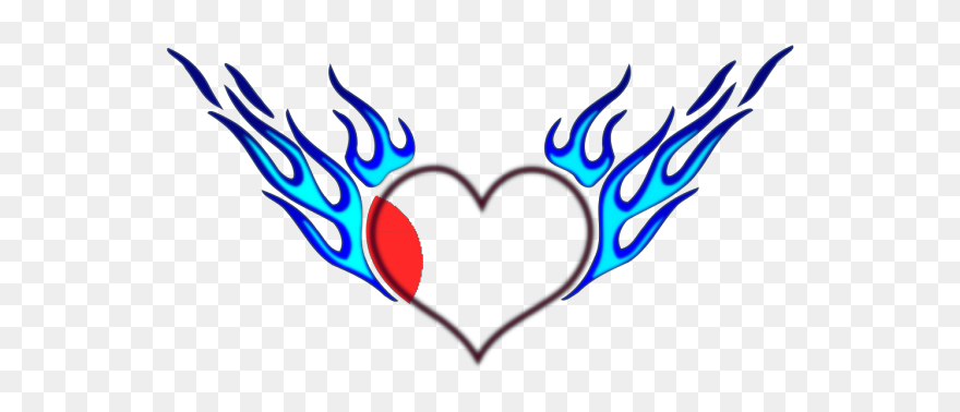 Burning Heart Png Icons - Draw A Cool Heart Clipart
