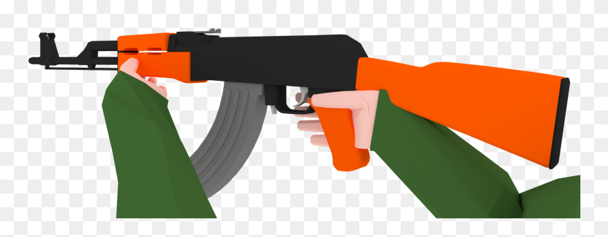 Transparent Rifle Clipart - Low Poly - Png Download