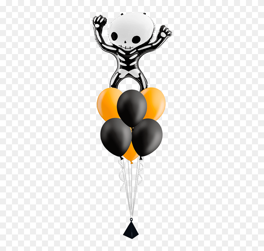 Bouquet De Globos Esqueleto Halloween - Halloween Kostlivec Kreslený Clipart
