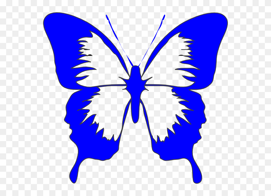 Butterflies Clipart Royal Blue - Butterfly Clip Art - Png Download