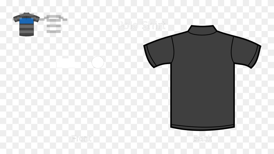 Blue Polo Shirt Template Clipart