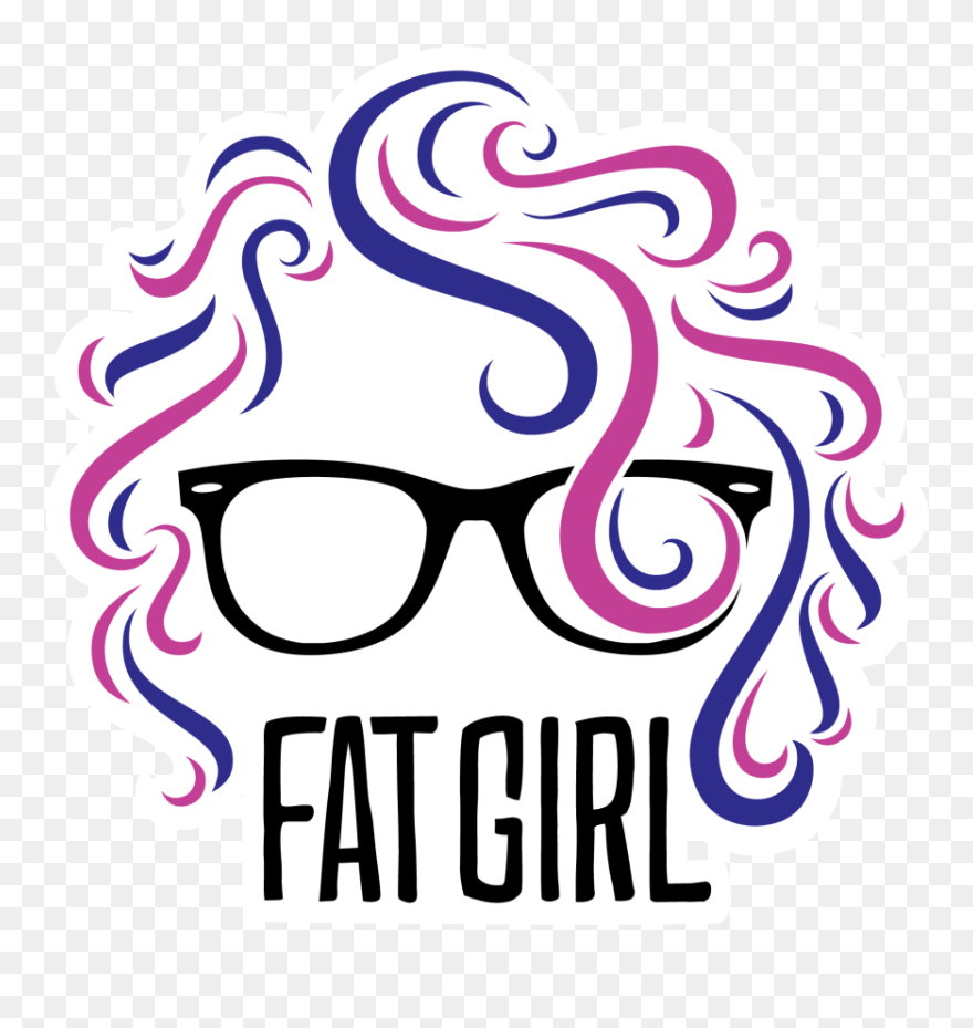 The Fat Girl Logo Is A Minimalist Illustration Featuring - Graphic Design Clipart