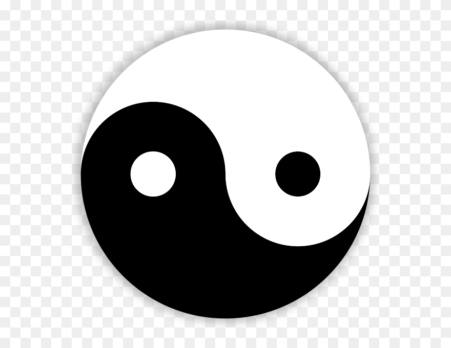 Radial Drawing Asymmetrical Balance Transparent & Png - Yin Yang Symbol Sideways Clipart