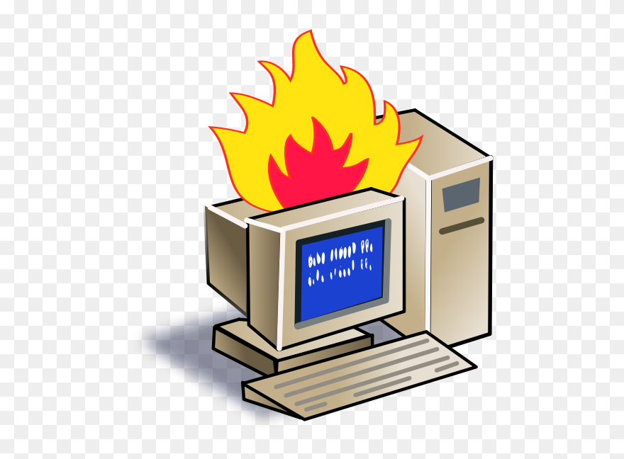 Computer Crash - Computer Png Clip Art Old Transparent Png