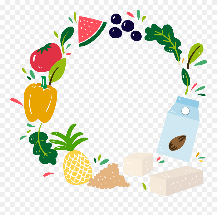 Veggie Wreath Start Vegan Diet For Beginners - Food Clipart