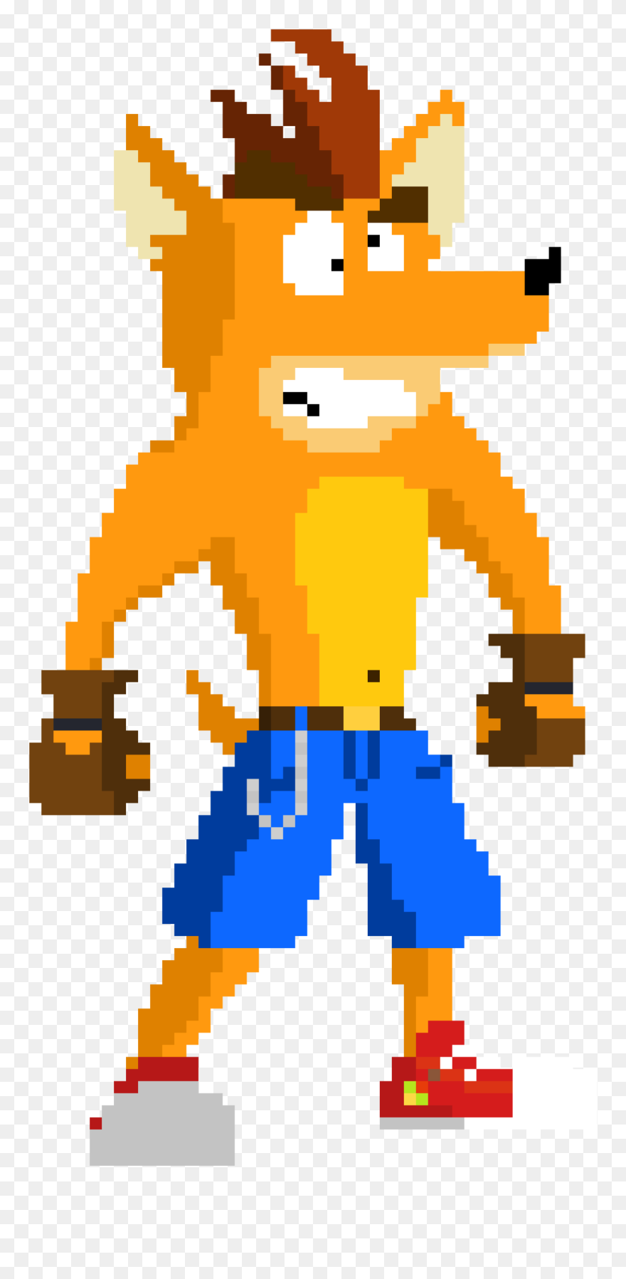Crash Bandicoot Pixel Art - Crash Bandicoot Pixelart Clipart