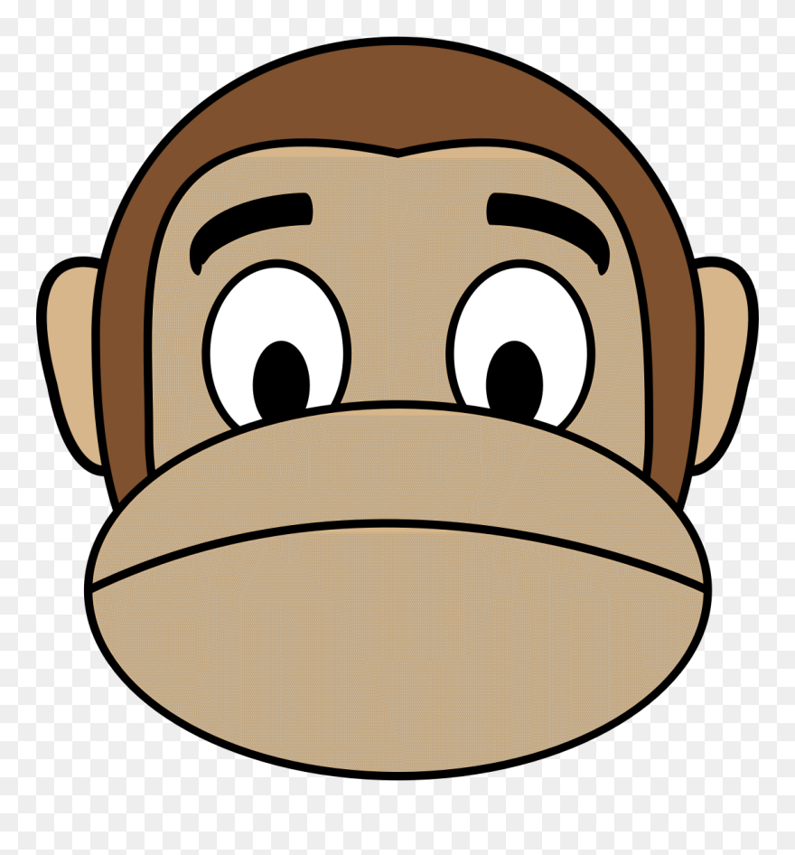 Monkey Emoji Clipart - Monkey Face Cartoon - Png Download