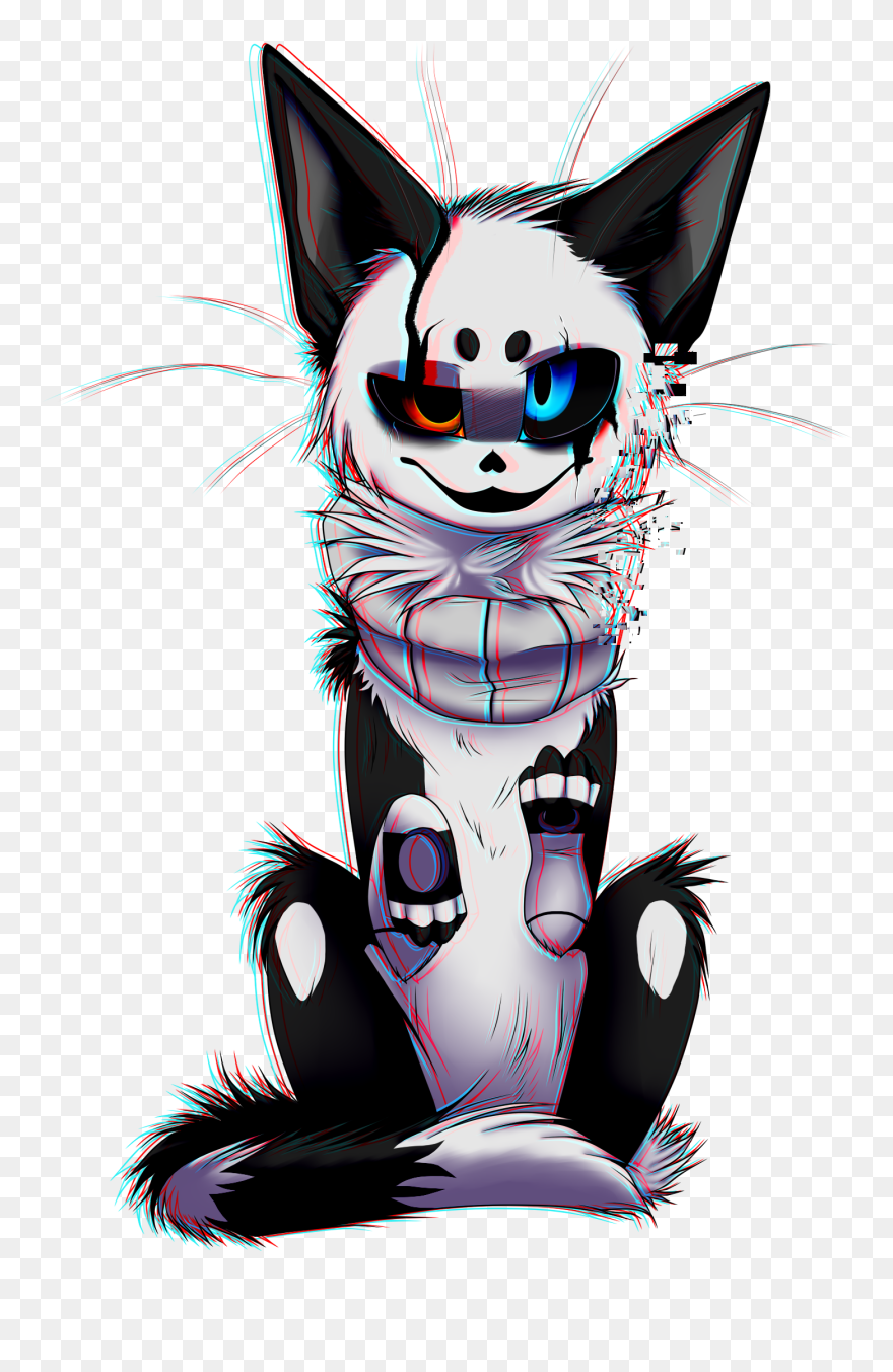 Drawing Creepy Cute Animal Transparent & Png Clipart - Cat Gaster