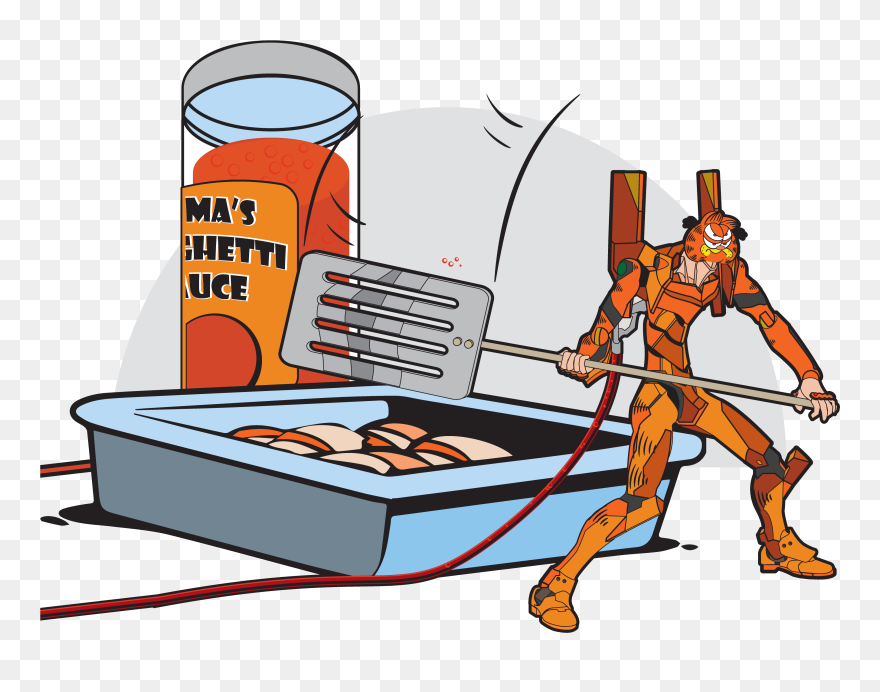 Ma"s Ahetti Uce Cartoon Clip Art Junk Food - Neon Genesis Evangelion Garfield - Png Download