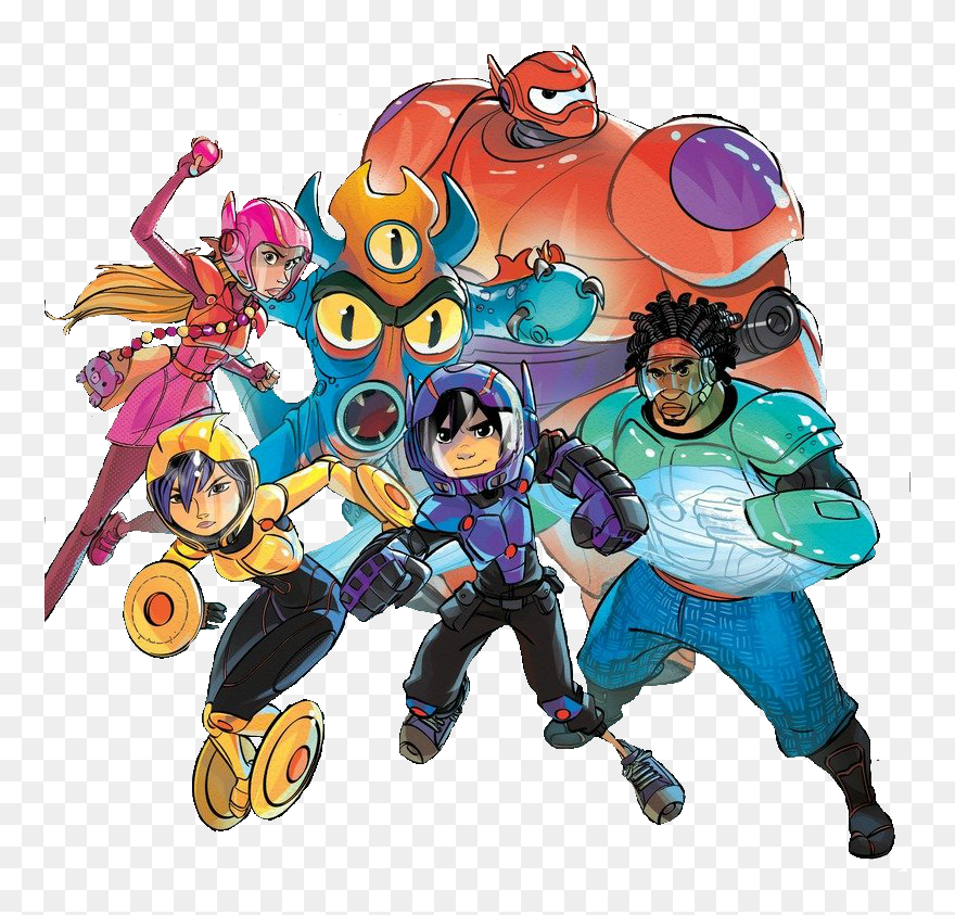 Big Hero Six Clipart - Big Hero 6 All Characters Drawing - Png Download
