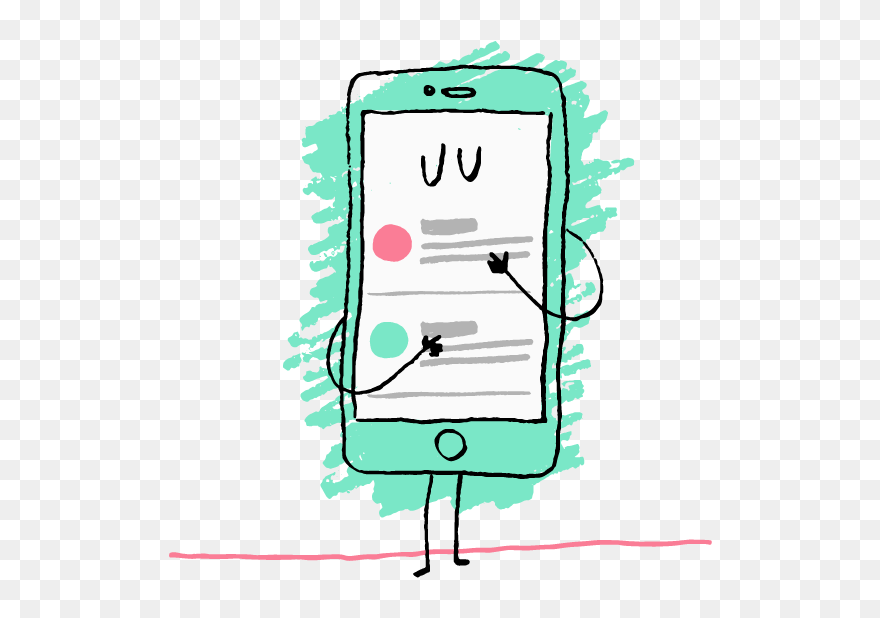 A Kind Act Being Shared By The Kindness Phone - Illustration Clipart