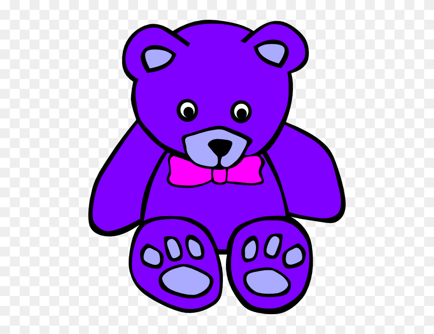 Teddy 8 Clip Art At Clker - Cartoon Blue Teddy Bear - Png Download