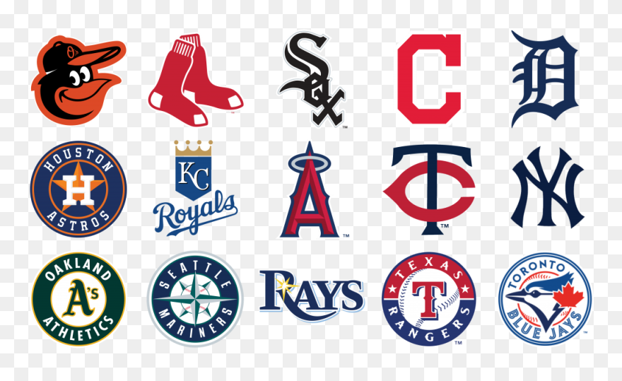 American Baseball Team Logos Clipart