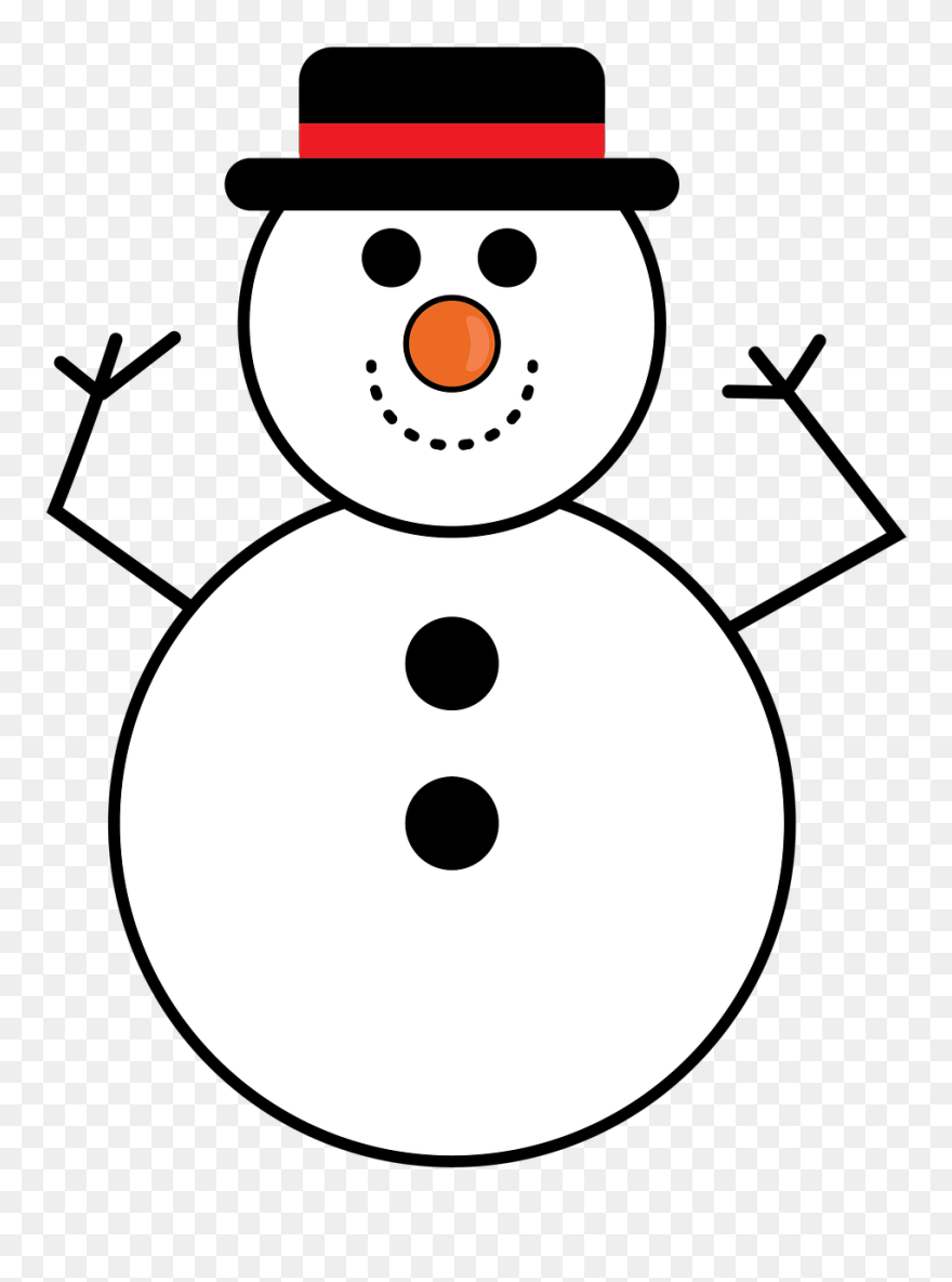 Transparent Winter Wonderland Clip Art - Cartoon Snowman Symmetrical - Png Download
