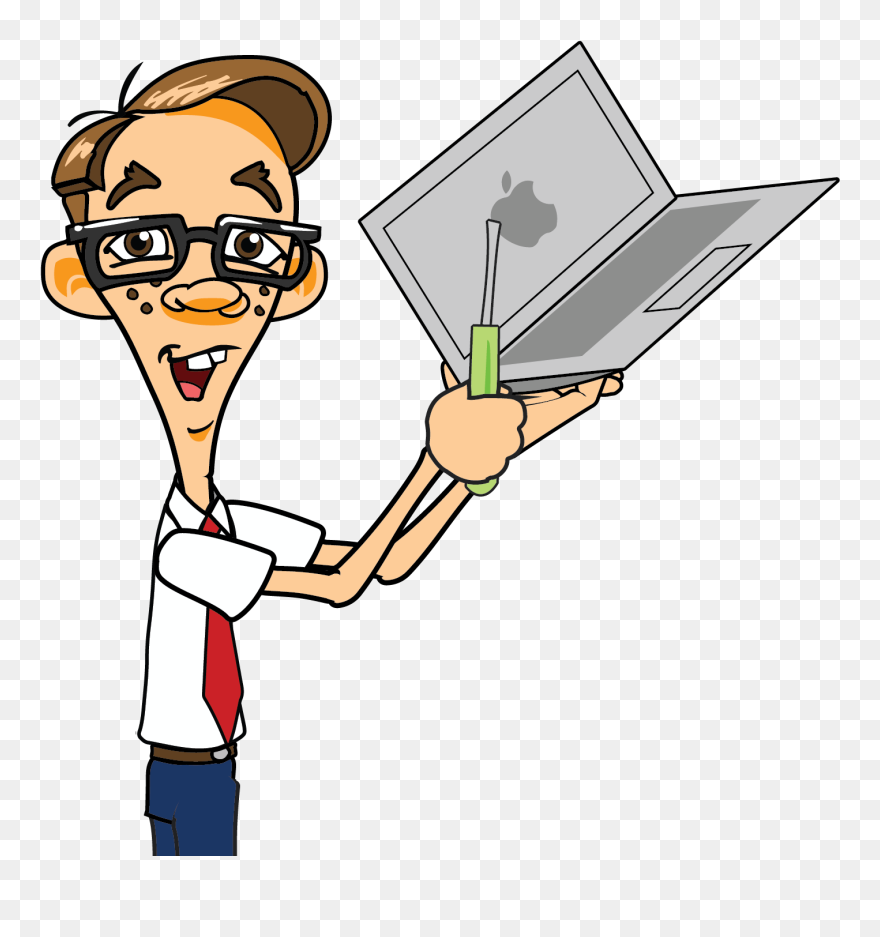 Transparent Geek Png - Computer Technician Clipart