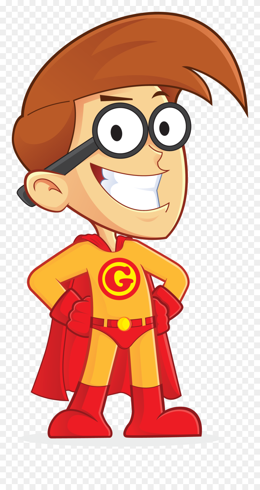 Free Superhero Nerd Geek People High Resolution Clip - Nerd Cartoon Png Transparent Png