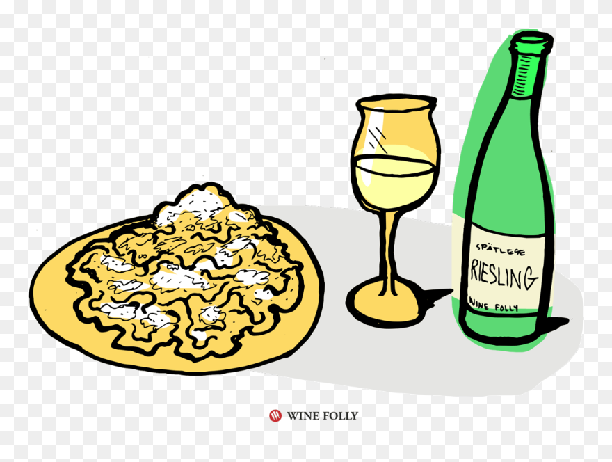 Funnel Cake Wine Pairing With Spatlese Riesling Wine Clipart