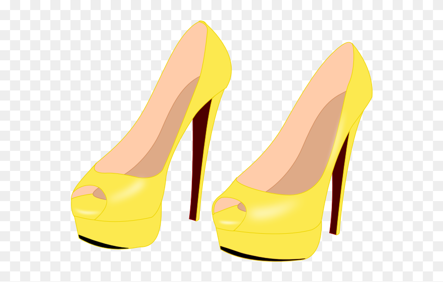 Yellow Stilettos - Basic Pump Clipart