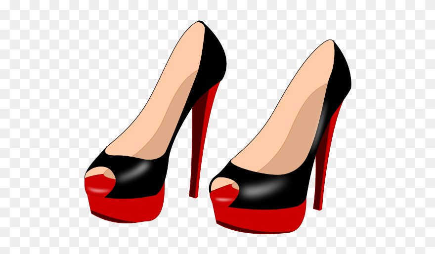 Black Stilettos - High Heels Transparent Background Clipart