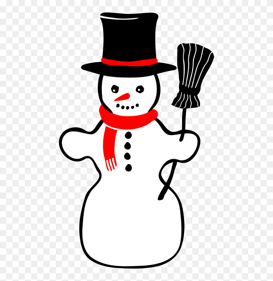 Snowman White Black - Snowman Clip Art - Png Download