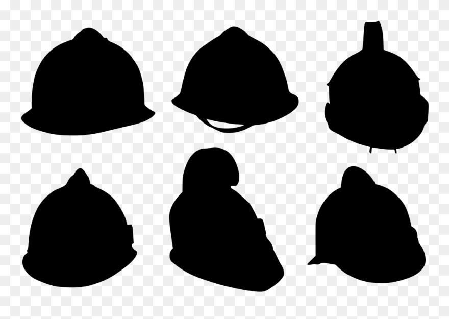Casque De Pompier Français Silhouette Clipart