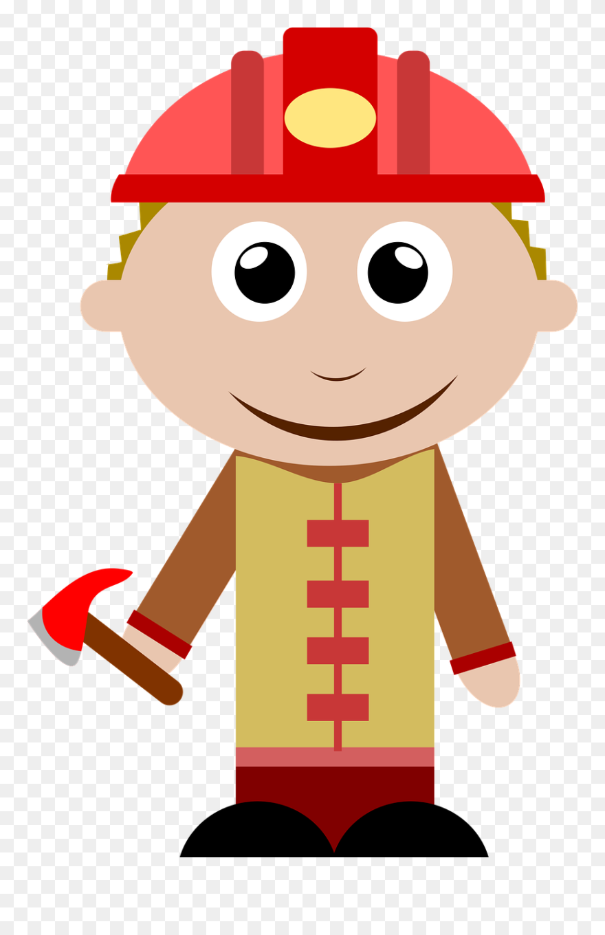 Firefighter Man Worker Free Photo - Boy Clipart