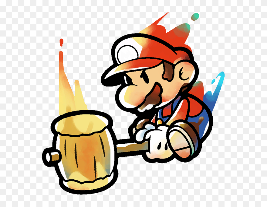Paper Fantendo Nintendo Fanon - Paper Mario Color Splash Hammer Clipart