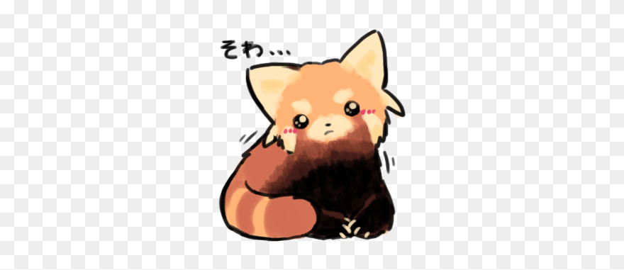 #raccoon #redpanda #red #panda #orange #brown #japan - Cartoon Clipart